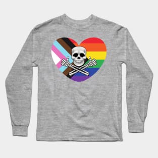 Diversity Love Skeleton Heart Long Sleeve T-Shirt